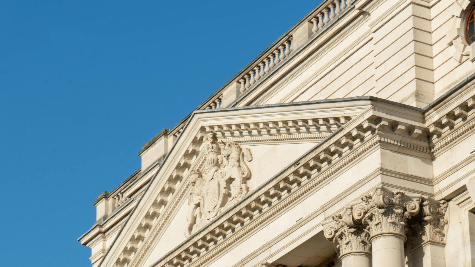 The HM Treasury building, Whitehall, London